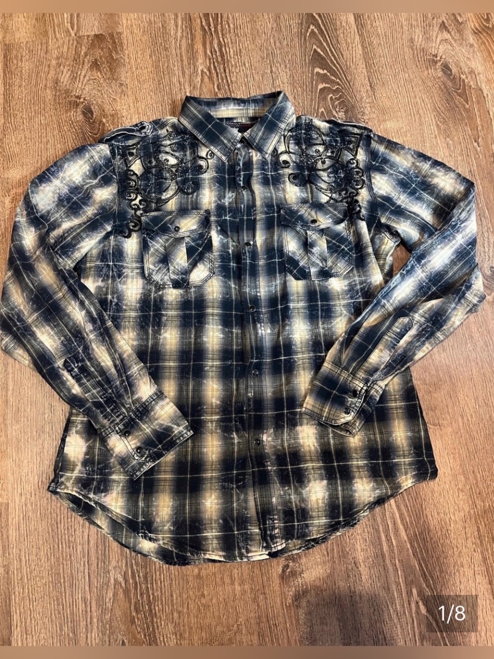 SHIRT LARGE Pop Icon Clothing western  long sleeve 1175